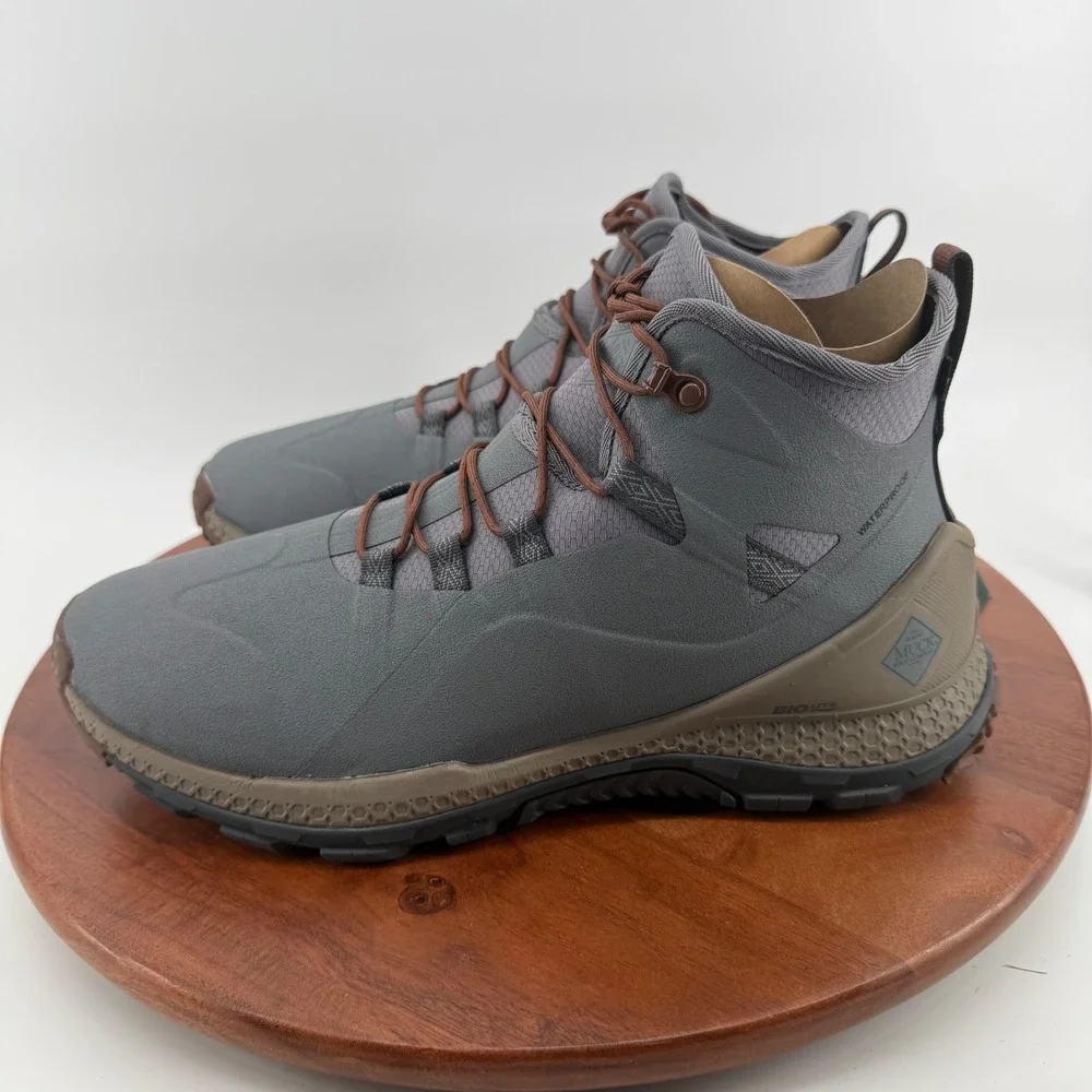 Muck Boot Outscape Max Lace Mens Gray Waterproof Hiking Boots MTLM100 Size 13